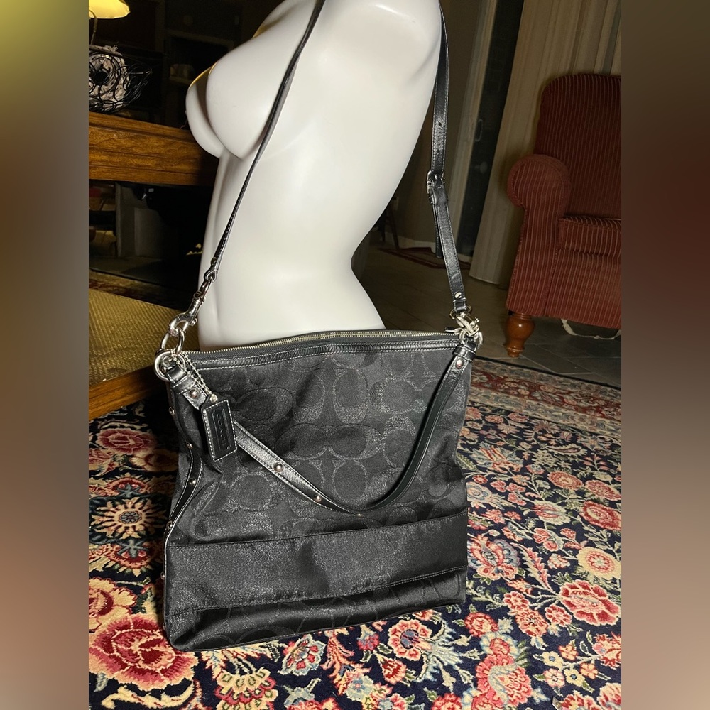 Coach Black Signature Shoulder Bag